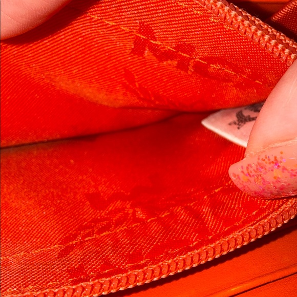 MCM Red Zip-Around Wallet - Picture 6 of 8